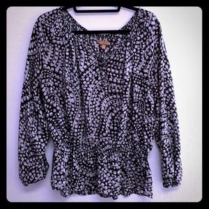 Ellen Tracy black/grey blouse